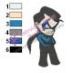 Chibi Robin Nightwing Teen Titans Embroidery Design